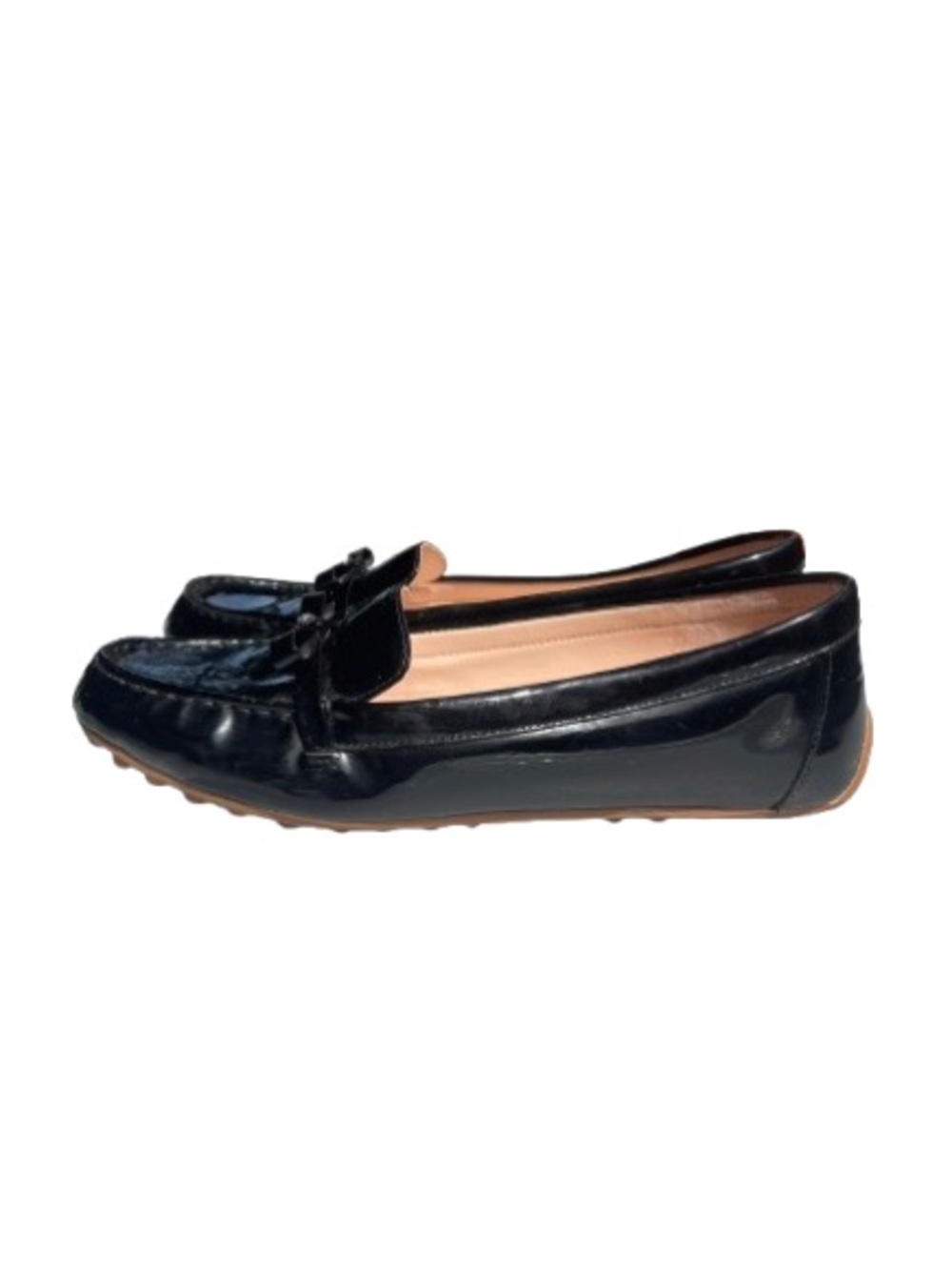 kate spade Black Patent Leather Penny Loafers with Blush Insole - Picture 3 of 9